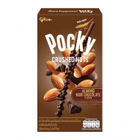 Glico Pocky Crushed Nuts Almond Chocolat Noir 25g